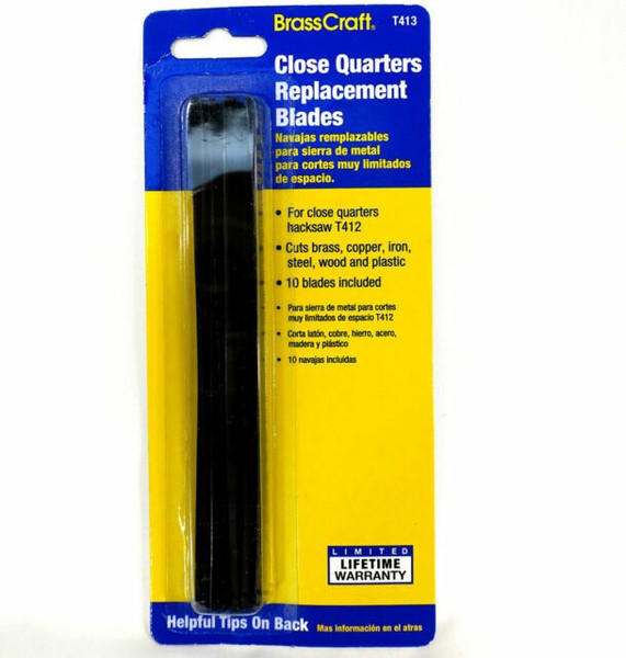 BrassCraft T413 Close Quarters Replacement Blades for Hacksaw T412