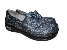 Alegria Show Boat Women's Floral Leather Professional shoes Sz 36 EU/6 - 6.5 US
