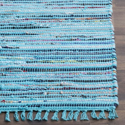 Safavieh Rag Rug TURQUOISE / MULTI 6' X 9' Area Rug - RAR125C-6 | eBay