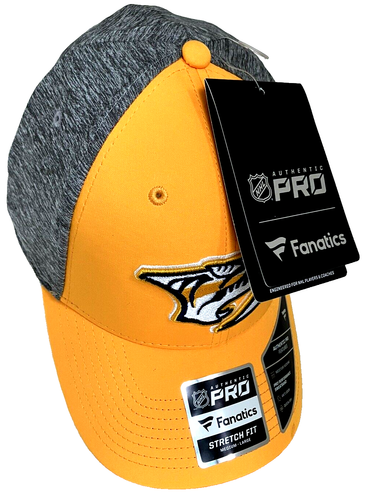 NHL Predators 3-D Logo Authentic Pro Fanatics Stretch Fit Flex Mütze Kappe Erwachsene M-L - Bild 4 von 11
