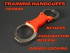 Push Button Keyless Training Handcuffs with double locking feature like TCH840