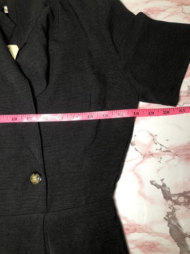 Monteau Dress Double Breasted Blazer Style Short Sleeve Lined size M - Picture 8 of 9