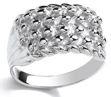 Sterling Silver 4 Row Keeper Ring 925 - ALL SIZES AVAILABLE including LARGE