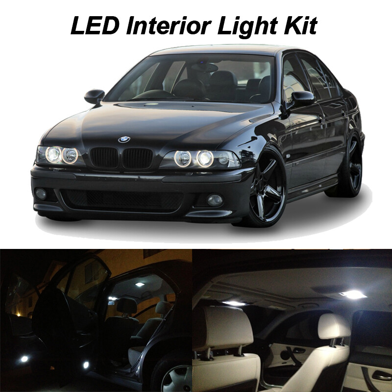 22 x White LED Interior Map Dome Lights Kit for 1996-2003 BMW E39 530i ...