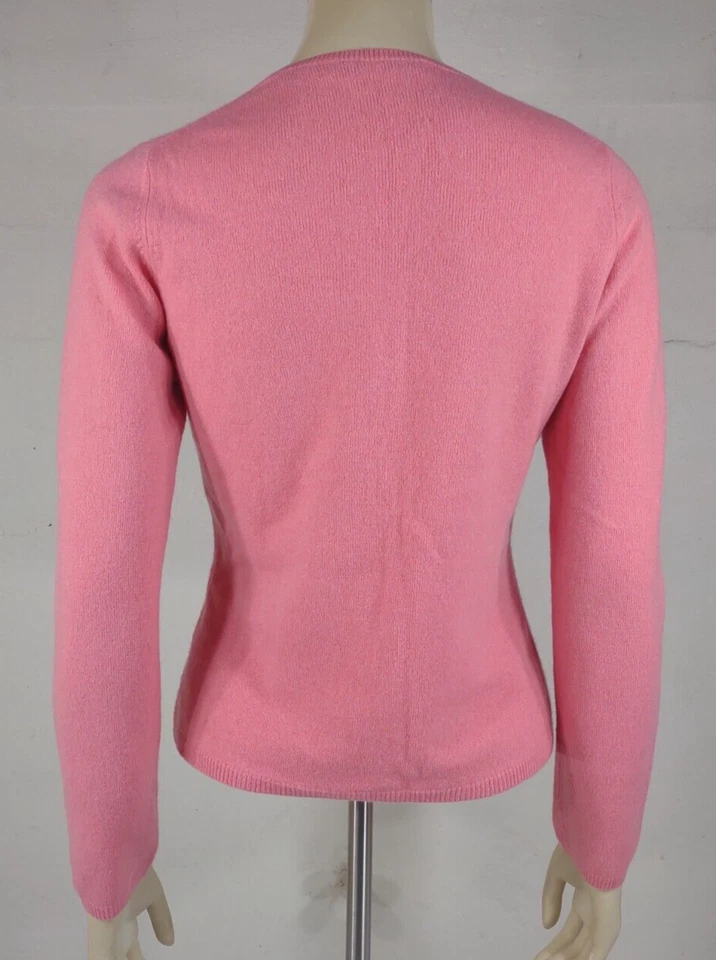 Folio Rosa 100% Cachemira Cuello Redondo Jersey Suéter Damas Pequeño Foto 4 de 4