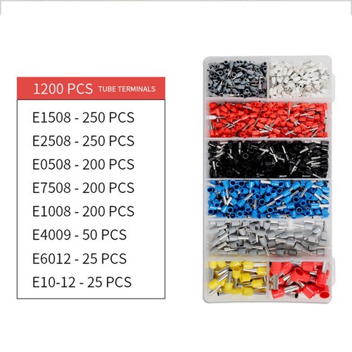Kit de herramientas de prensado de virola 1200 piezas AWG 23-7 kit de prensado de felón autoajustable - Imagen 2 de 5