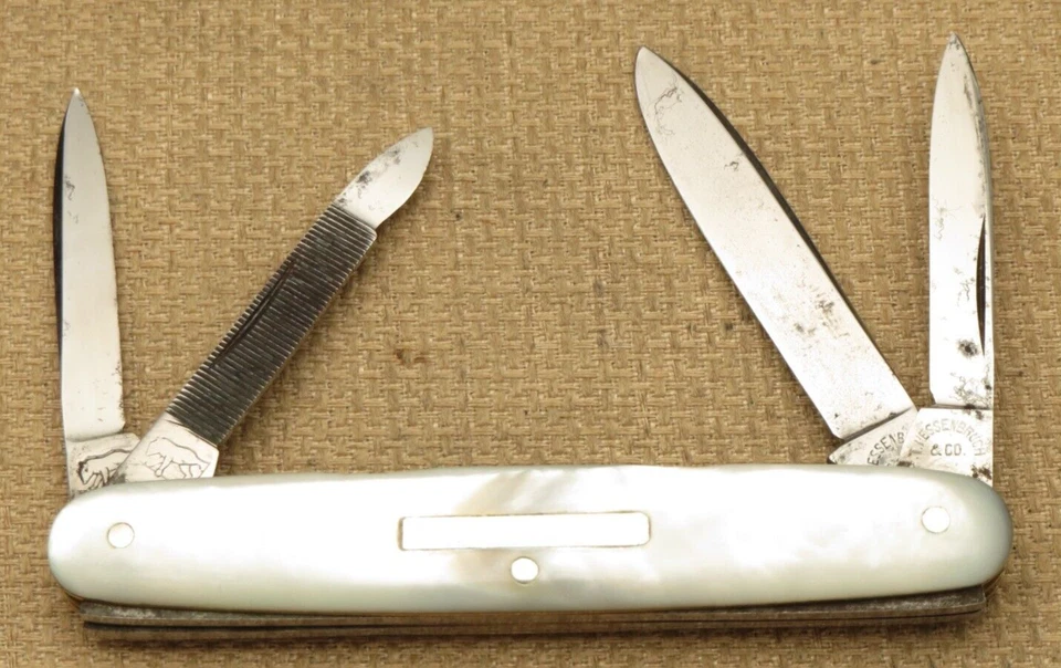 Vintage T HESSENBRUCH & CO Four-Blade Senator Penknife Pearl Handles Light Use - Image 2 of 4