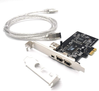 Pcie 3 Ports 1394A Firewire Expansion Card, PCI Express (1X) to External IEEE 13