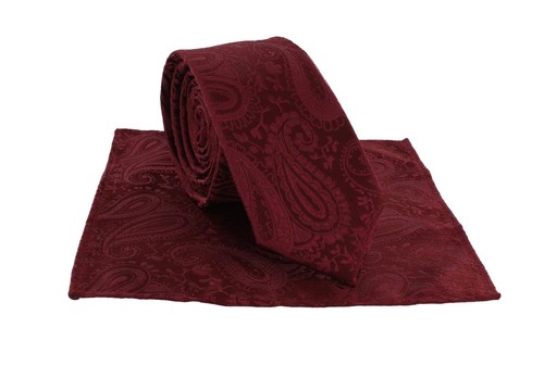 Michelsons of London Boys Tonal Paisley Tie & Pocket Square Set - Picture 6 of 91