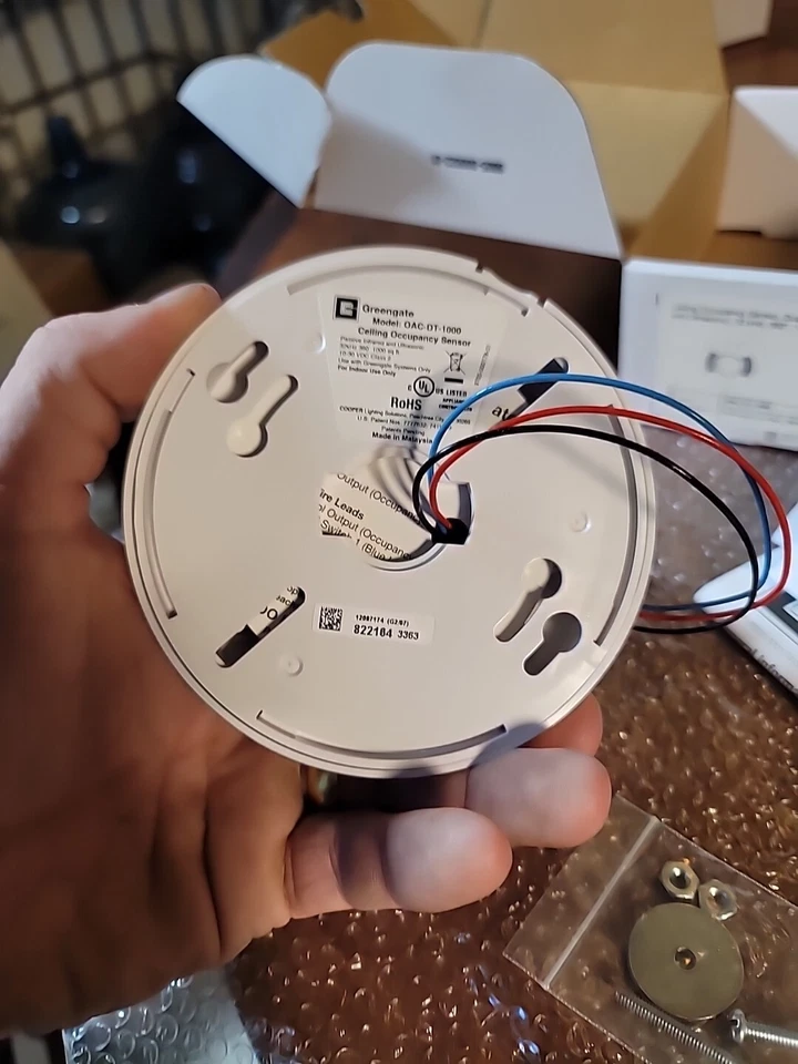 Greengate OAC-DT-1000 MicroSet Dual Tech Ceiling Sensor - White & OCC-RJ45 - Image 4 of 4