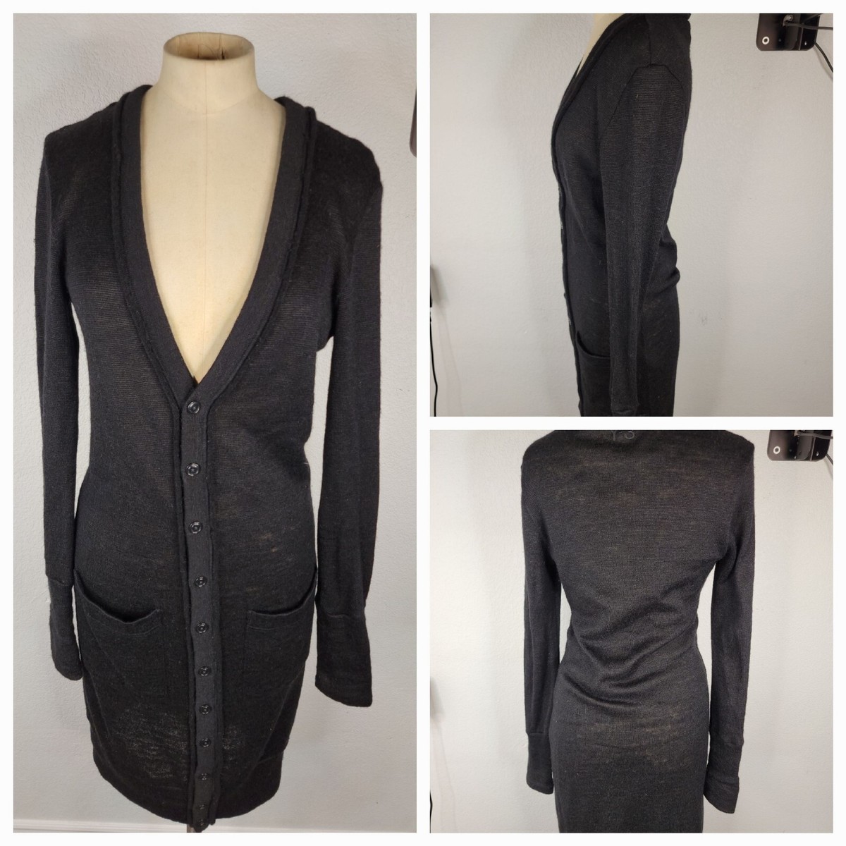 Y-3 Yohji Yamamoto Adidas Duster Long Cardigan Sweater