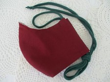 Homemade Fabric Face Mask New Adult D Red Washable Ties Wire 1 Size Reversible