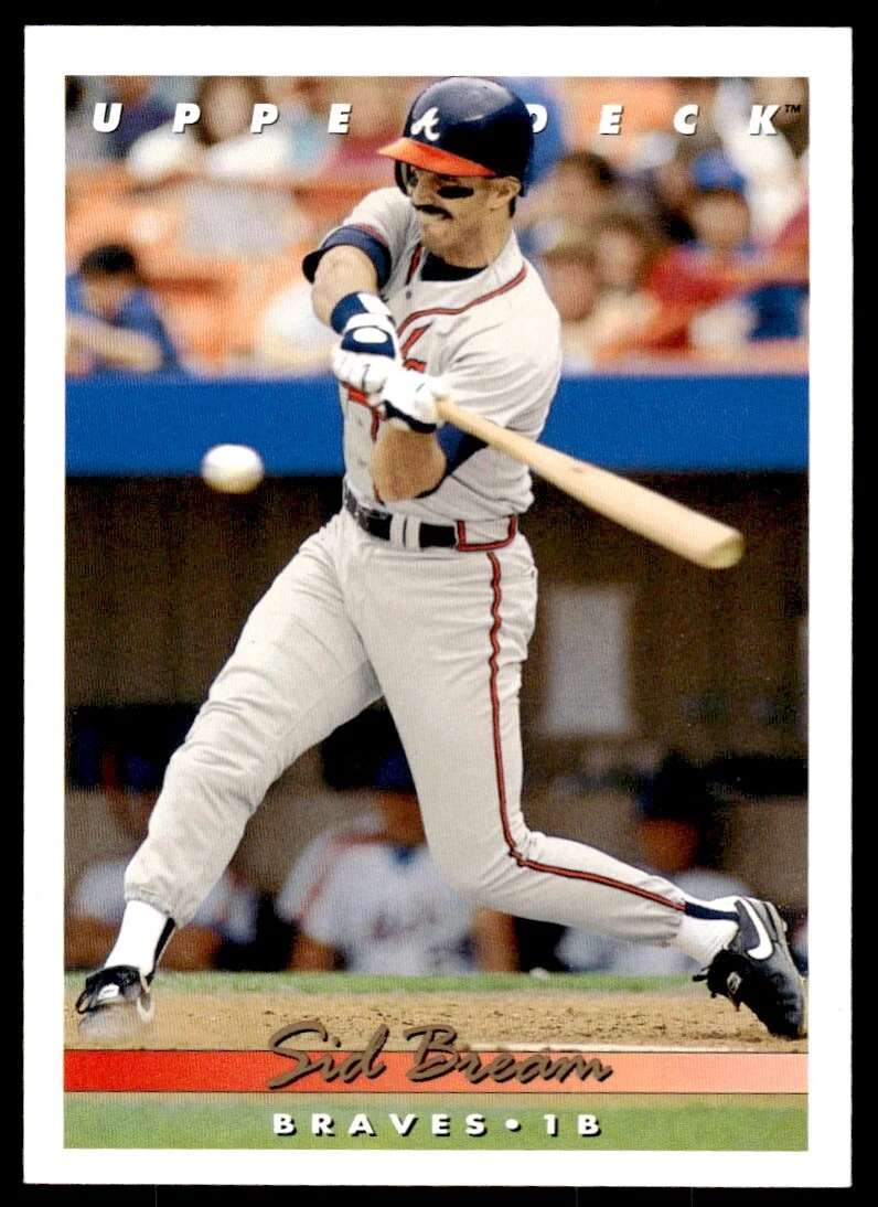 1993 Upper Deck Baseball Card Sid Bream Atlanta Braves #104