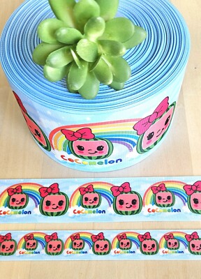 7/8, 1.5 & 3'' (1 YD) Watermelon Girl Grosgrain Ribbon TV Character Ribbon