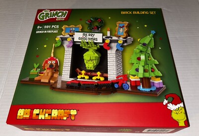 2024 Brickcraft The Grinch Brick Buiding Set, Grinch In Fireplace, 591 PCS, NIB