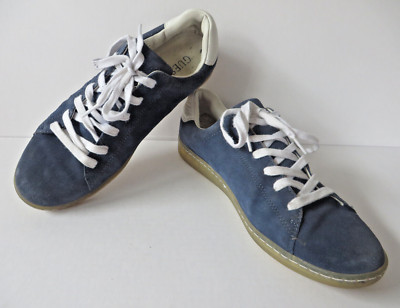 GUESS ° chice Halbschuhe Gr. 43 blau Leder Herren Schuhe Sneakers Schnürschuhe