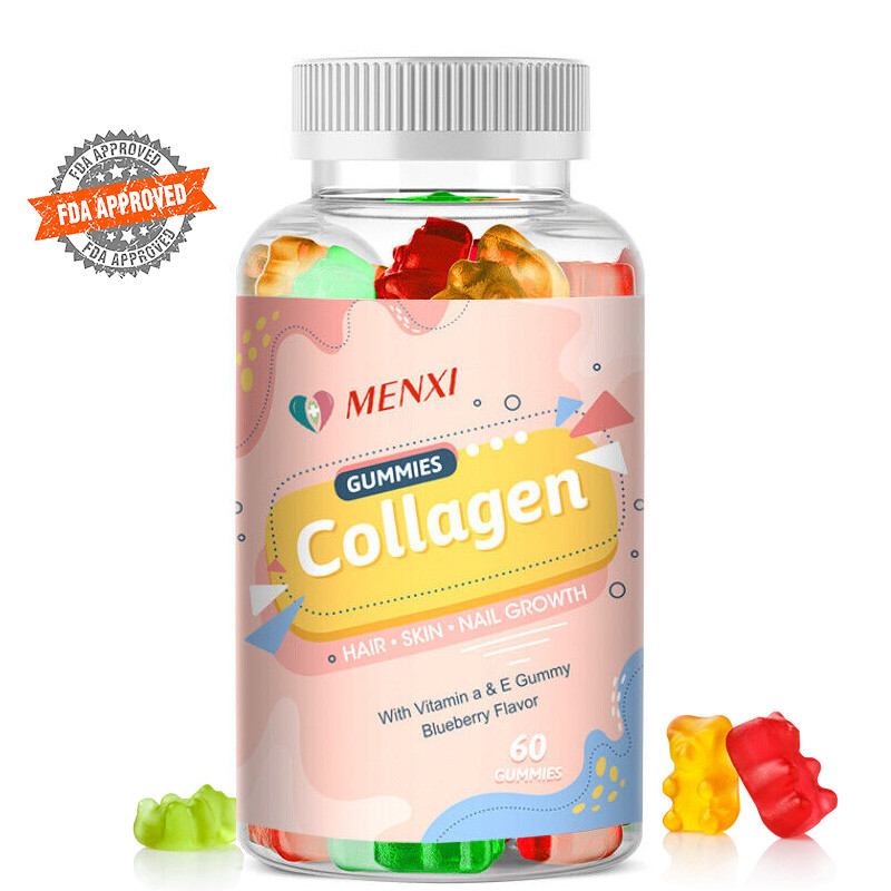 Collagen Gummies - Skin Hydration Support with Vitamin C & Hyaluronic Acid 60pcs