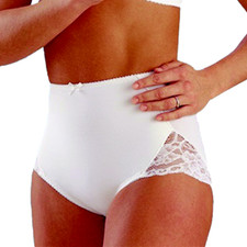 Scudotex Guaina contenitiva Elegant Cotton Pizzo Bianca post parto con rinforzi 