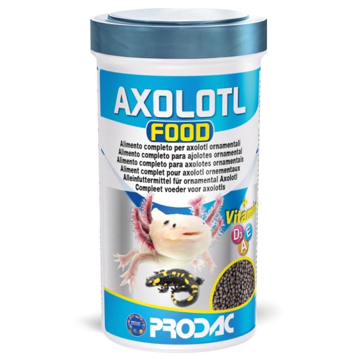 PRODAC AXOLOTL FOOD 250 ML MANGIME PELLET SALAMANDRE ACQUARIO TERRARIO AMBYSTOMA