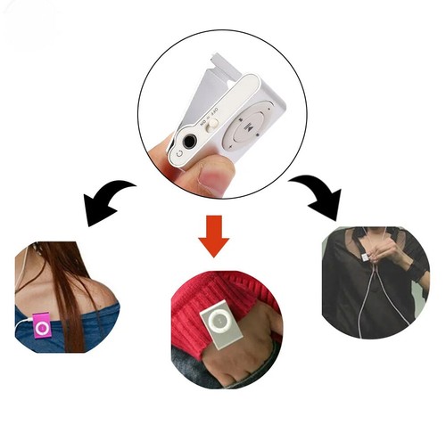 Mini MP3-Player Aluminium Gehäuse inklusive Clip & Ohrhörer, USB-Ladegerät b.A. - Bild 8 von 29