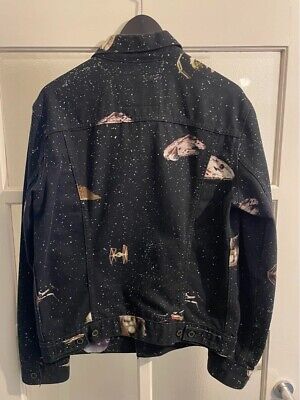LEVI'S × Star Wars Trucker Jacket Denim Black Universe Size LEVI'S × Star Wars Trucker Jacket Denim Black Universe Size
