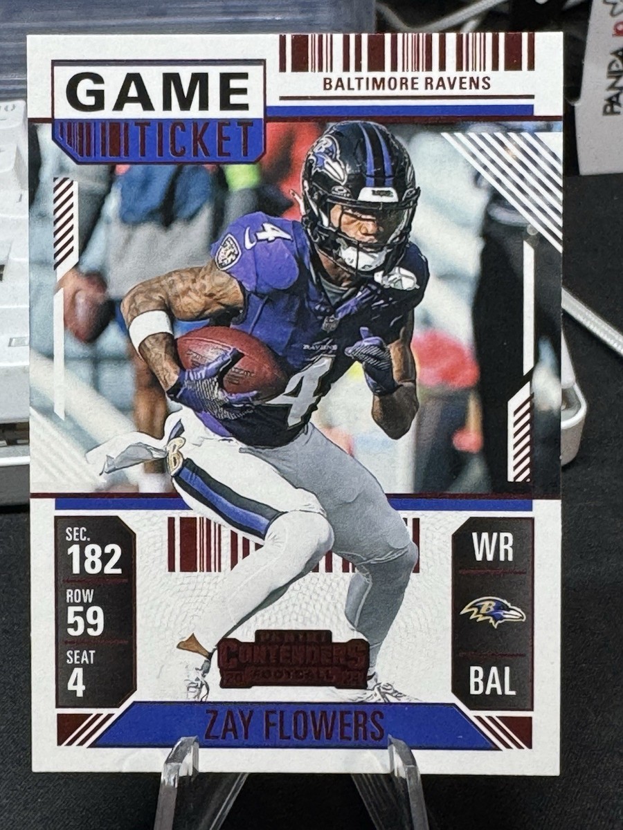 2024 Panini Contenders Zay Flowers Game Ticket Red | eBay