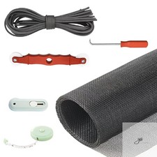 New Window Screen Replacement,48"x118" Screen Repair Kit for Window, Charcoal