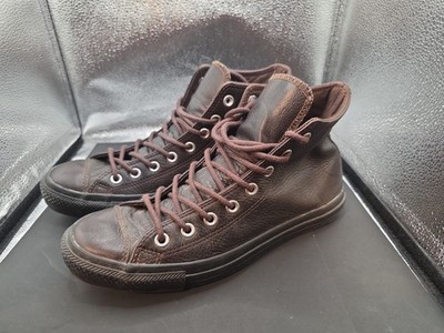 Converse All Star Brown Leather High Top Sneakers Thinsulate Men s Size 8