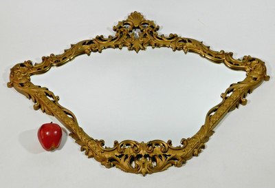 Vintage Ornate Gold Mirror Frame French Rococo Louis XV Overmantel Antique Style