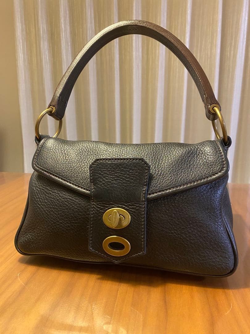 MIU MIU Leather Shoulder Bag Black Y2K Vintage Authentic Crossbody