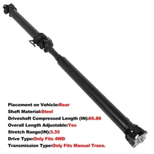 Rear Driveshaft 936-728 For Toyota Tacoma Crew/Extended Cab Pickup 05-15 4WD