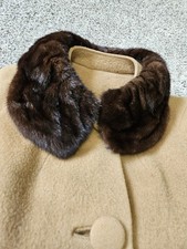 Forstmann Mink Collar /Cuffed Wool Overcoat Midcentury Vintage Made In America!
