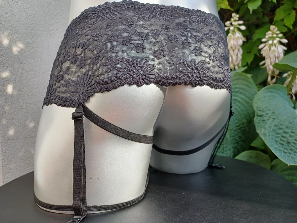 Herren Strapse Spitze mit Push-Up Suspensorium Silikon Cockring ouvert 4 Farben - Bild 3 von 4