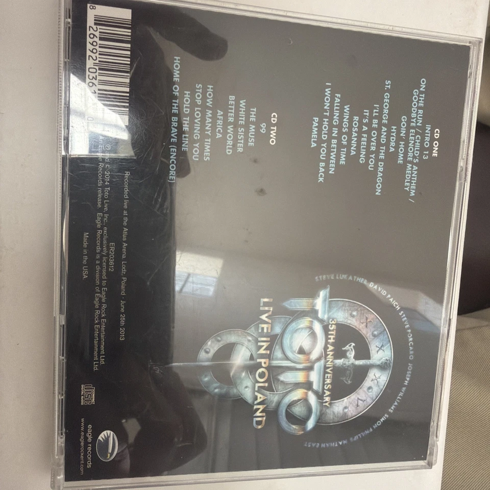 Toto 35th Anniversary Tour Live in Poland 2013 2-Disc CD Set, Africa Rosanna - Image 2 of 4