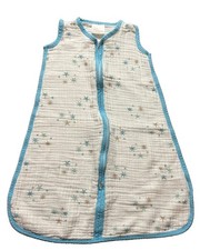 Aden Anais Baby Sleep Bag Sack Blue Elephants Sleeveless Muslin Cotton 0-6M