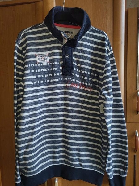 Men Camp David Sweatshirt White Cotton 40 /L / 48
