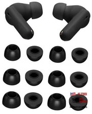 Foam Eartips Compatible with JBL Vibe Beam Beam2 / Tune Beam, 6 Pairs Black