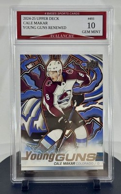 2024-25 Upper Deck Cale Makar Avalanche Young Guns Renewed Card.