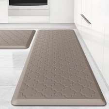 Kitchen Mat [2 PCS] Cushioned Anti-Fatigue Floor Mat, Waterproof Non-Skid Ergono