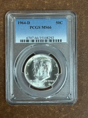 1964-D Kennedy Half Dollar - PCGS MS-66