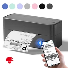 Bluetooth Thermal Shipping Label Printer for Amazon, Ebay, Shopify, Etsy, LOT