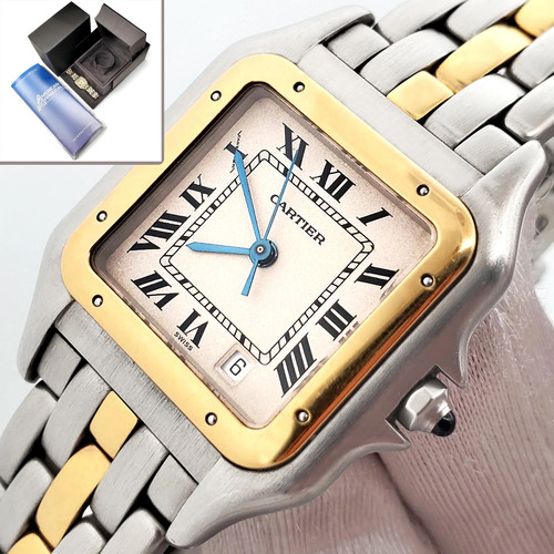 Cartier Panthère Date White Roman Dial Yellow Gold/Steel Quartz Lady 26mm 183949