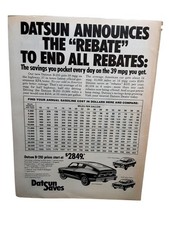 1975 Datsun B210 Hatchback Sedan Vintage Automobile Print Ad