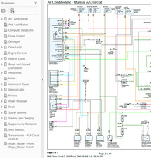 Chevy Truck C1500 1996 Color Wiring Diagrams V8-305 5.0l 2wd Pdf