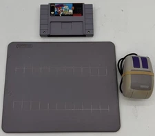 Super Nintendo SNS-016 Mouse and Pad with Mario Paint Cartridge (MAC001614)
