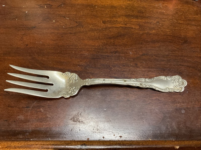 Antique Alaska Silver Serving Fork