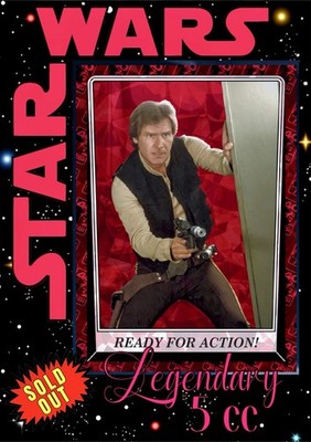 Star Wars Card Trader Han Solo Legendary Red Anniversary Sapphire Card ( 5cc )