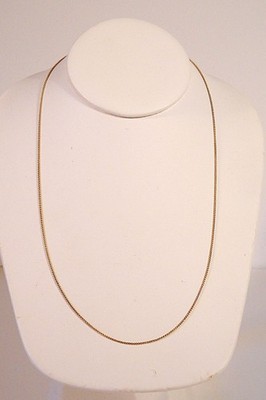 Feine 14K massive Gelbgold Kette aus Italien - 20'' lang, 2 g schwer