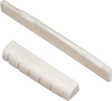 Blisstime 6 String Acoustic Guitar Bone Bridge Saddle and Nut Made of Real... 