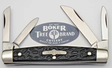 Vintage 1970’s BOKER Solingen 5452 Small Congress Knife - Jigged Black Handles
